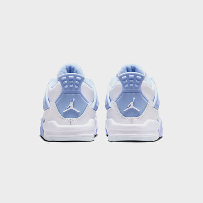 Kids Kith Jordan TD Air Jordan 4 Retro - White / Aluminum / Blue Tint / Oil Gree