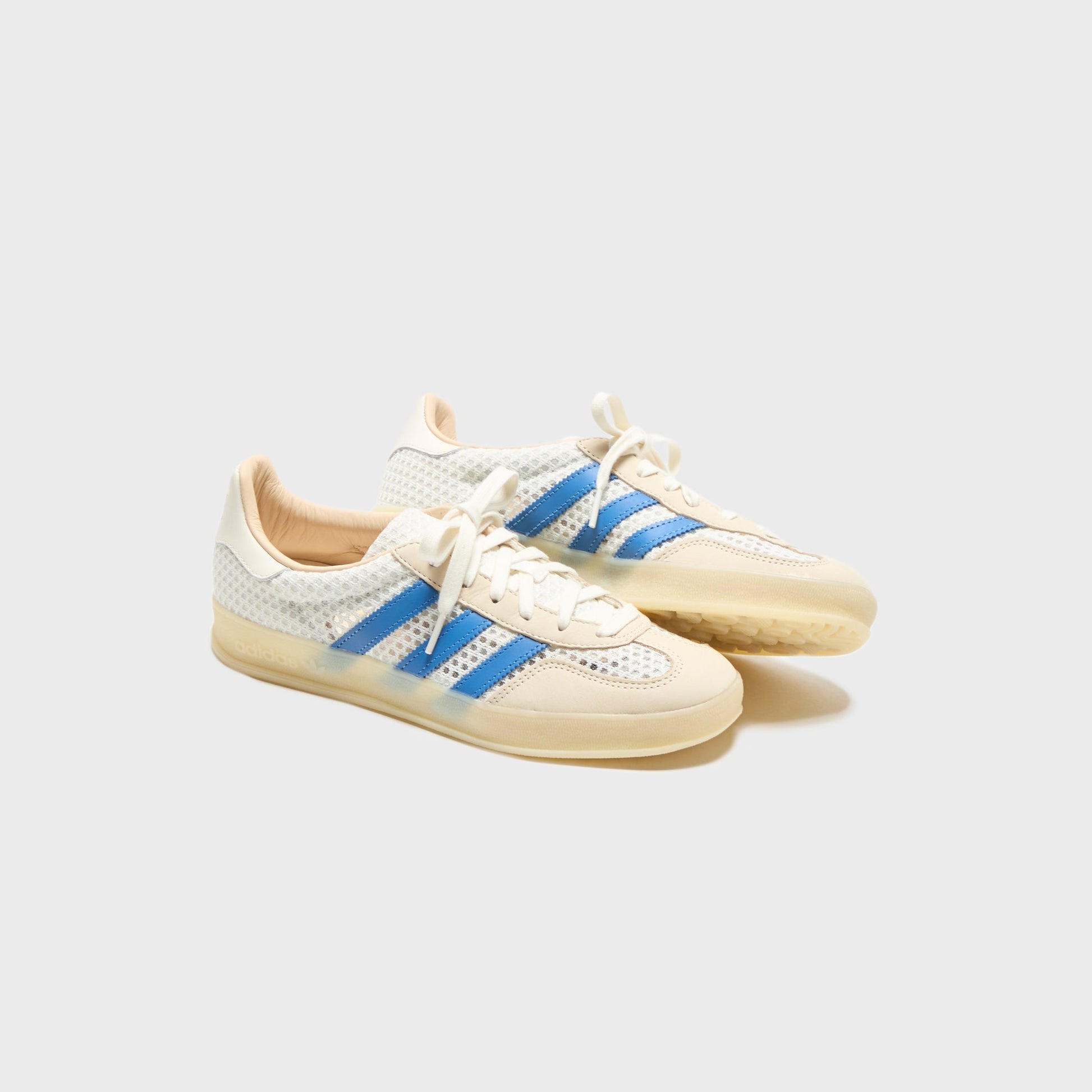 Men Kith adidas Gazelle Indoor - Off White / Focus Blue / Warm Vanilla
