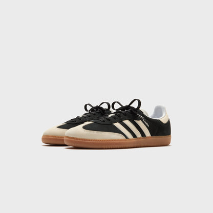 Women Kith adidas WMNS Samba OG - Core Black / Wonder White / Silver Metallic