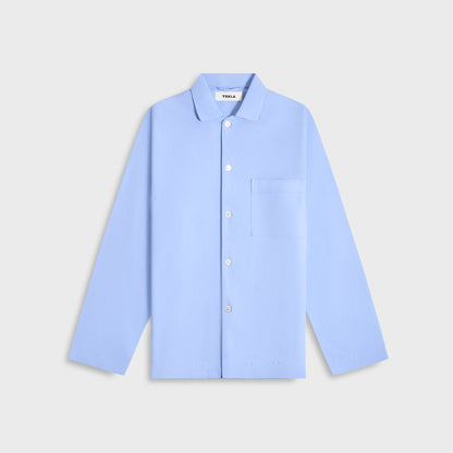 Men Kith Tekla Poplin Long Sleeve Pyjama Shirt - Solid Cornflower