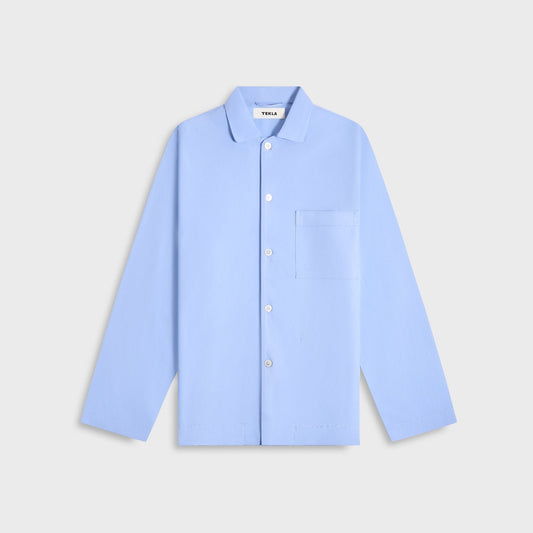 Men Kith Tekla Poplin Long Sleeve Pyjama Shirt - Solid Cornflower
