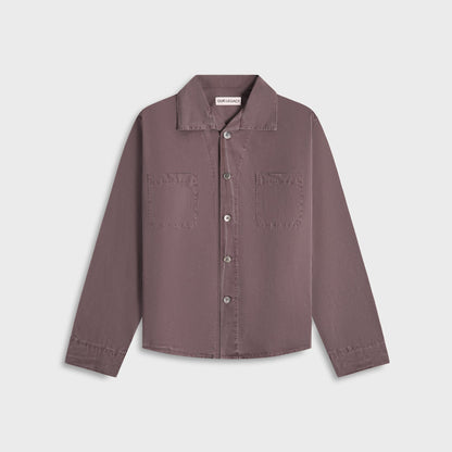 Men Kith Our Legacy Funnel Shirt - Charcoal Bordeaux