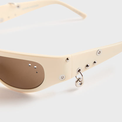 Women Kith Justine Clenquet Clara Sunglasses - Beige