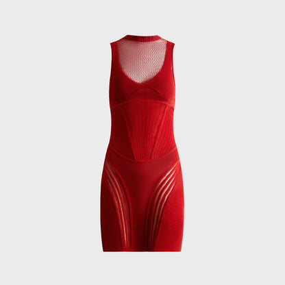 Women Kith Isa Boulder Rider Tight Mini Dress - Brick