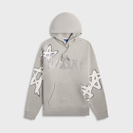 Men Kith Awake NY Rhinestone Star Hoodie - Heather Grey