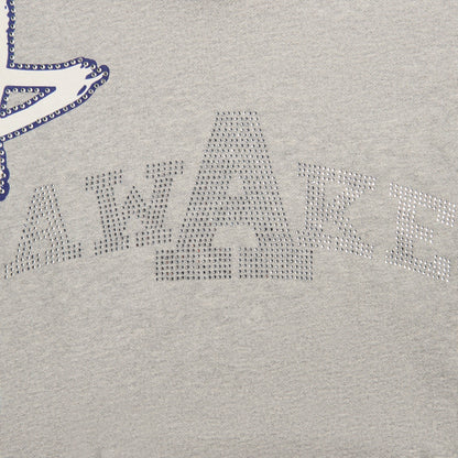 Men Kith Awake NY Rhinestone Star Hoodie - Heather Grey