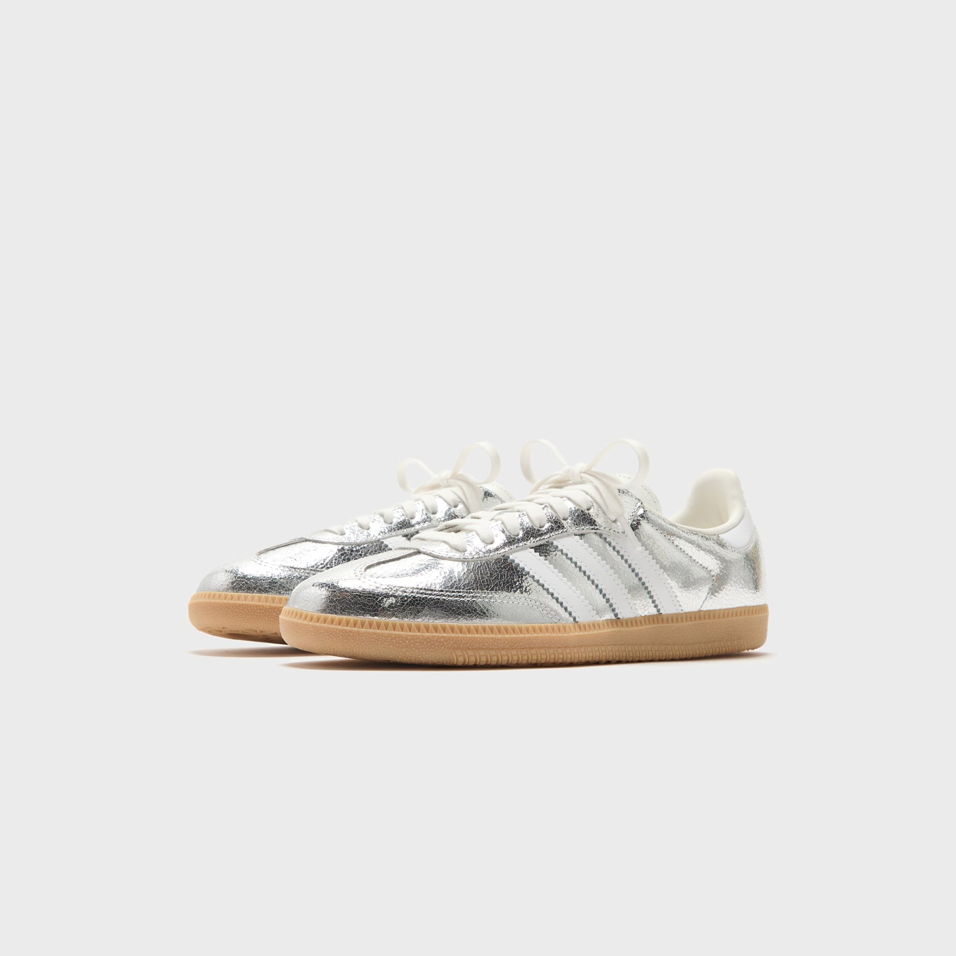 Women Kith adidas WMNS Samba OG - Silver Metallic / Cloud White / Core White
