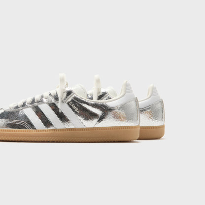 Women Kith adidas WMNS Samba OG - Silver Metallic / Cloud White / Core White