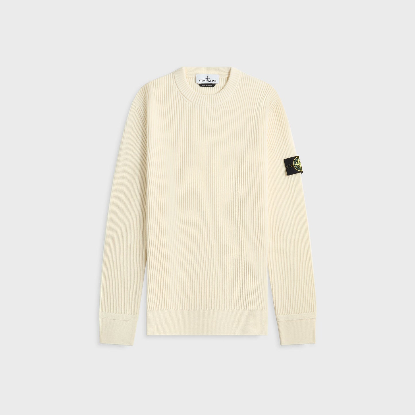 Men Kith Stone Island Crewneck Sweater - Ivory