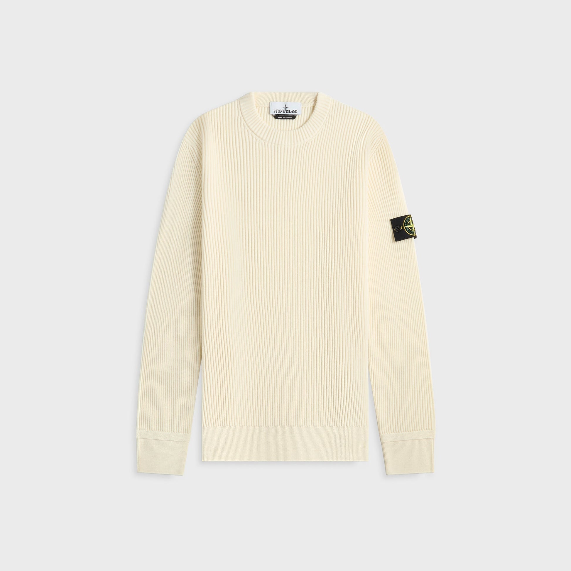 Men Kith Stone Island Crewneck Sweater - Ivory