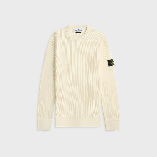 Men Kith Stone Island Crewneck Sweater - Ivory