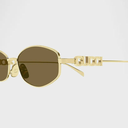 Women Kith Gucci GG Metal Frames 02S - Gold
