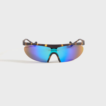 Men Kith District Vision Koharu Eclipse - Tortoise / D+ Blue Mirror