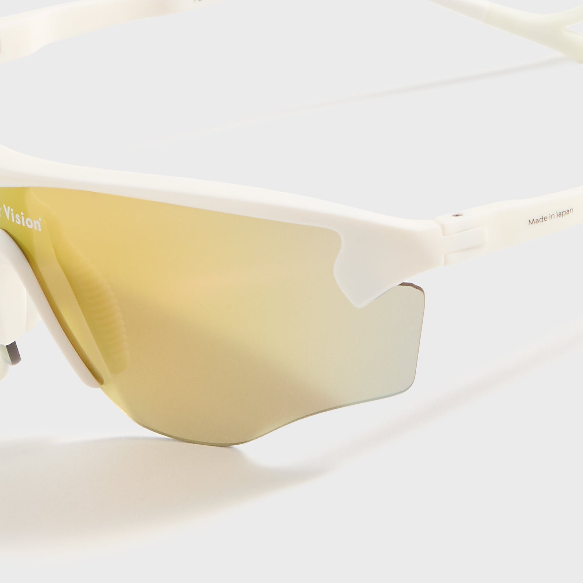 Men Kith District Vision Junya Racer - White / D+ Amber Mirror