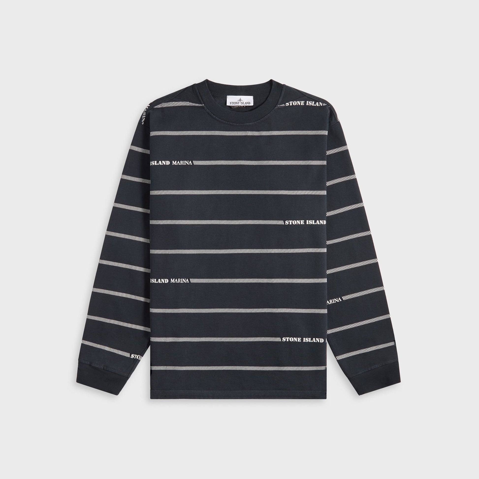 Men Kith Stone Island Combed Organic Cotton Sweatshirt - Blue Marine
