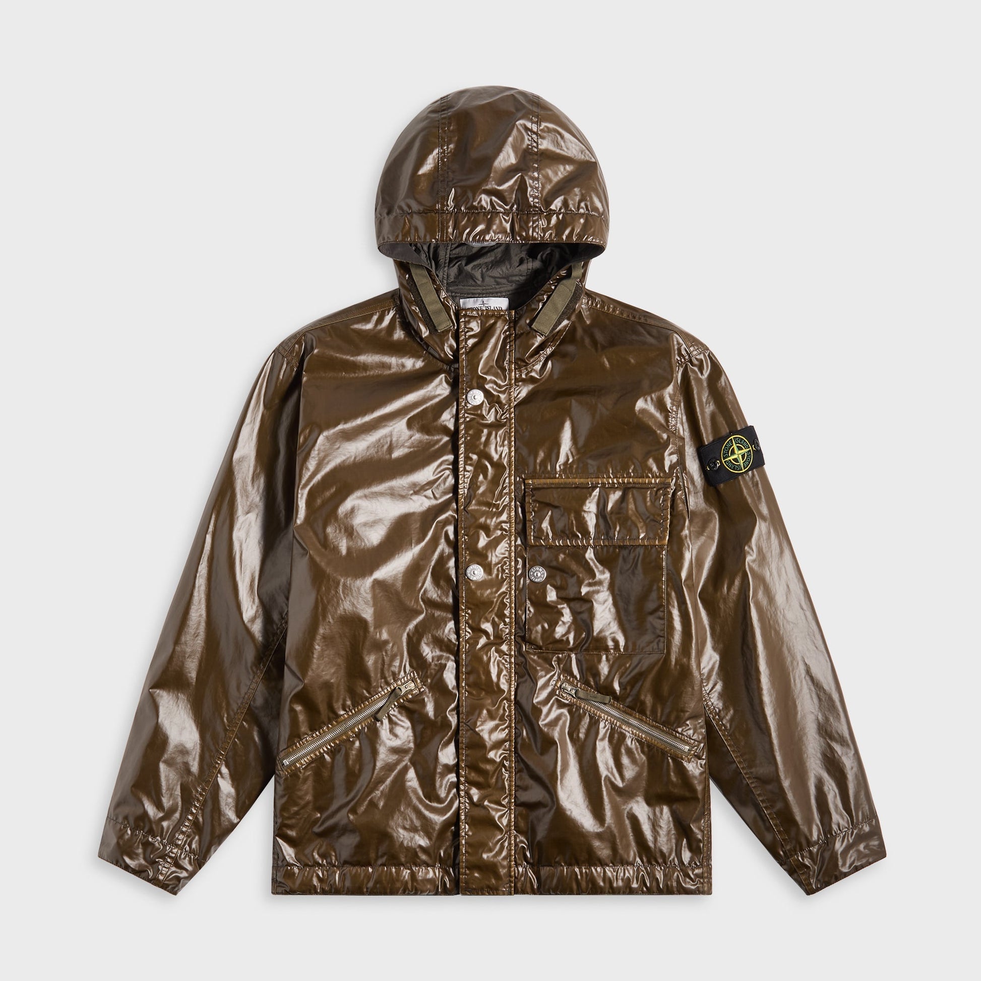 Men Kith Stone Island Mussola Gommata-Tc Garment Dyed Jacket - Antique Rose