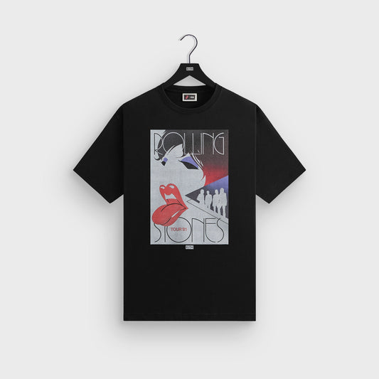 Men Kith Kith for The Rolling Stones Tour 1981 Tee - Black