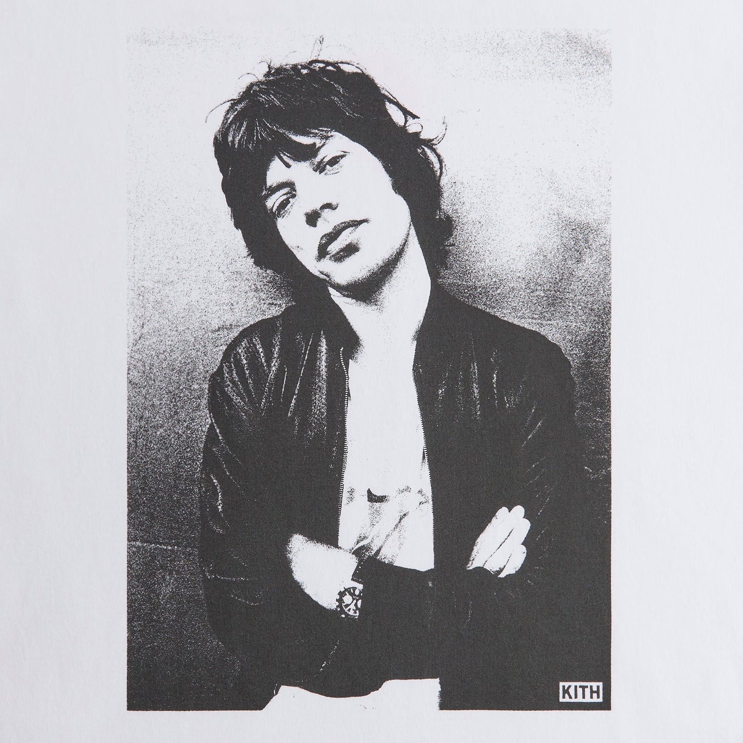 Men Kith Kith for The Rolling Stones Mick Photo Vintage Tee - White