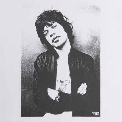 Men Kith Kith for The Rolling Stones Mick Photo Vintage Tee - White