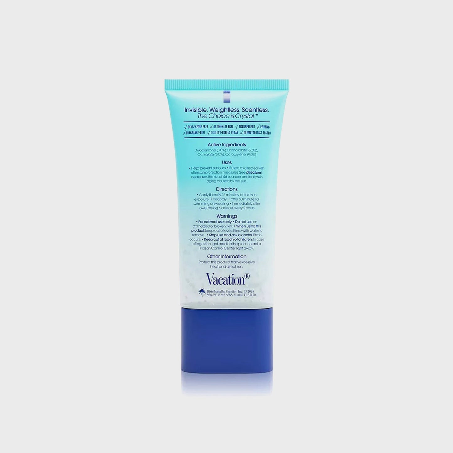 Men|Women Kith Vacation Crystal SPF 50 Invisible Face Gel