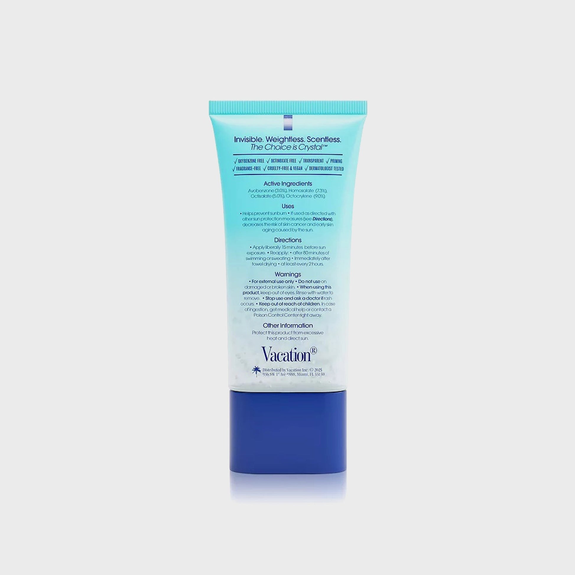 Men|Women Kith Vacation Crystal SPF 50 Invisible Face Gel