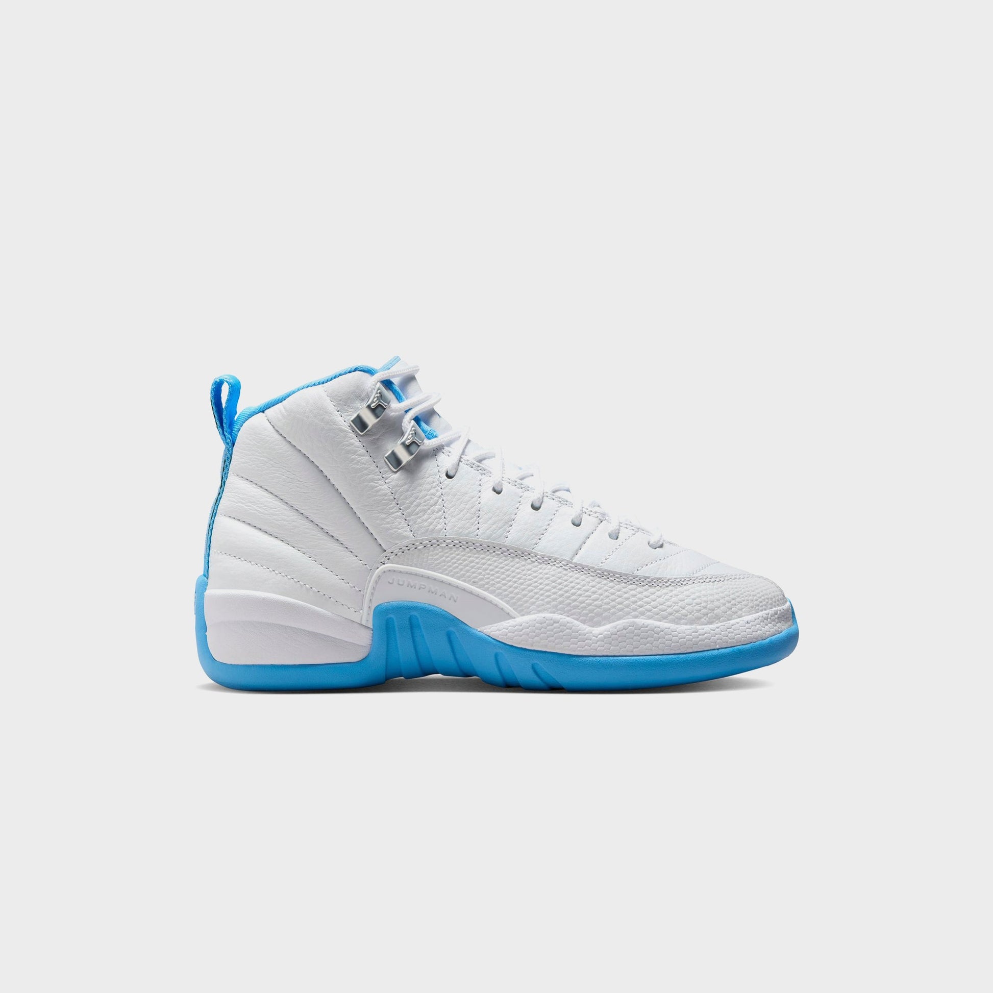 Kids Kith Jordan GS Jordan 12 Retro - White / Metallic Silver / University Blue