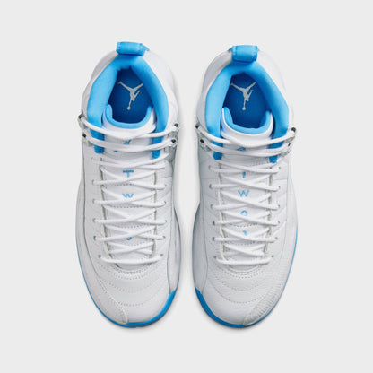 Kids Kith Jordan GS Jordan 12 Retro - White / Metallic Silver / University Blue
