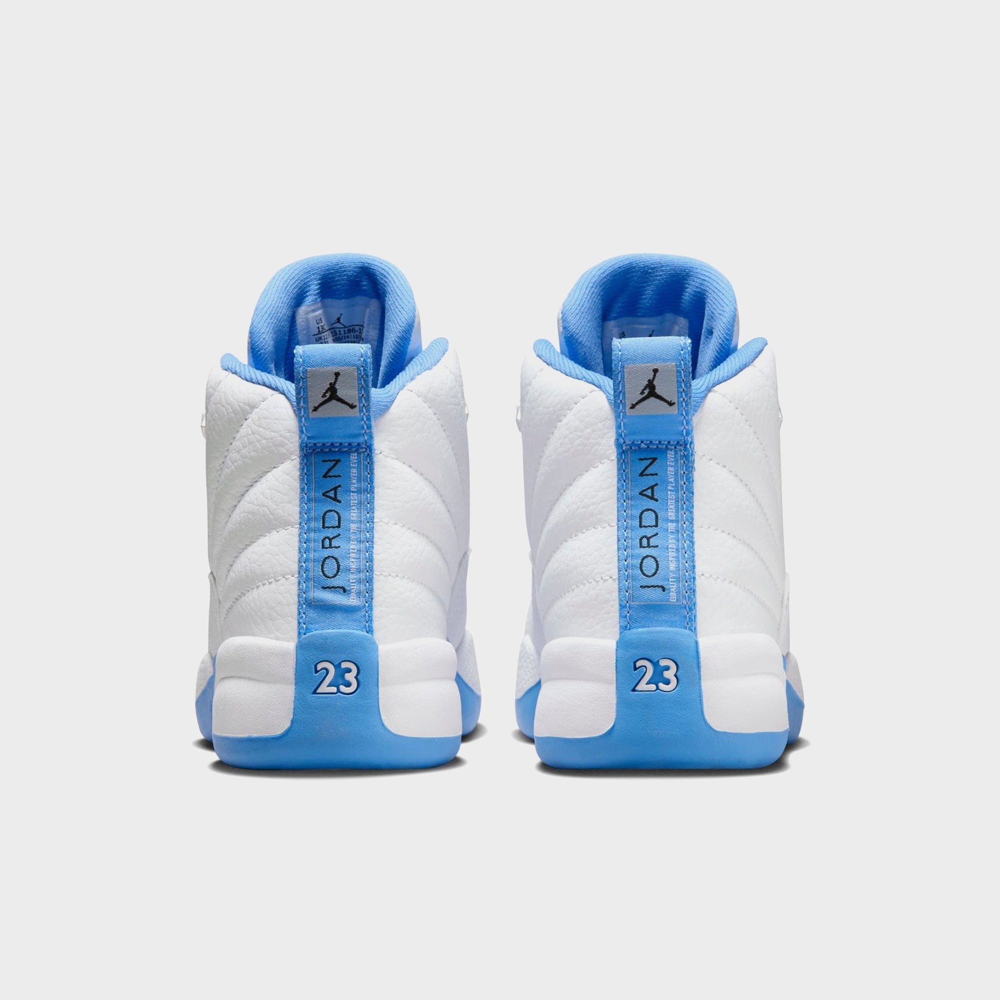 Kids Kith Jordan PS Jordan 12 Retro - White / Metallic Silver / University Blue