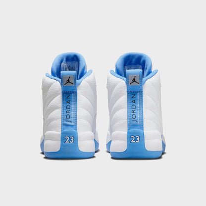 Kids Kith Jordan PS Jordan 12 Retro - White / Metallic Silver / University Blue