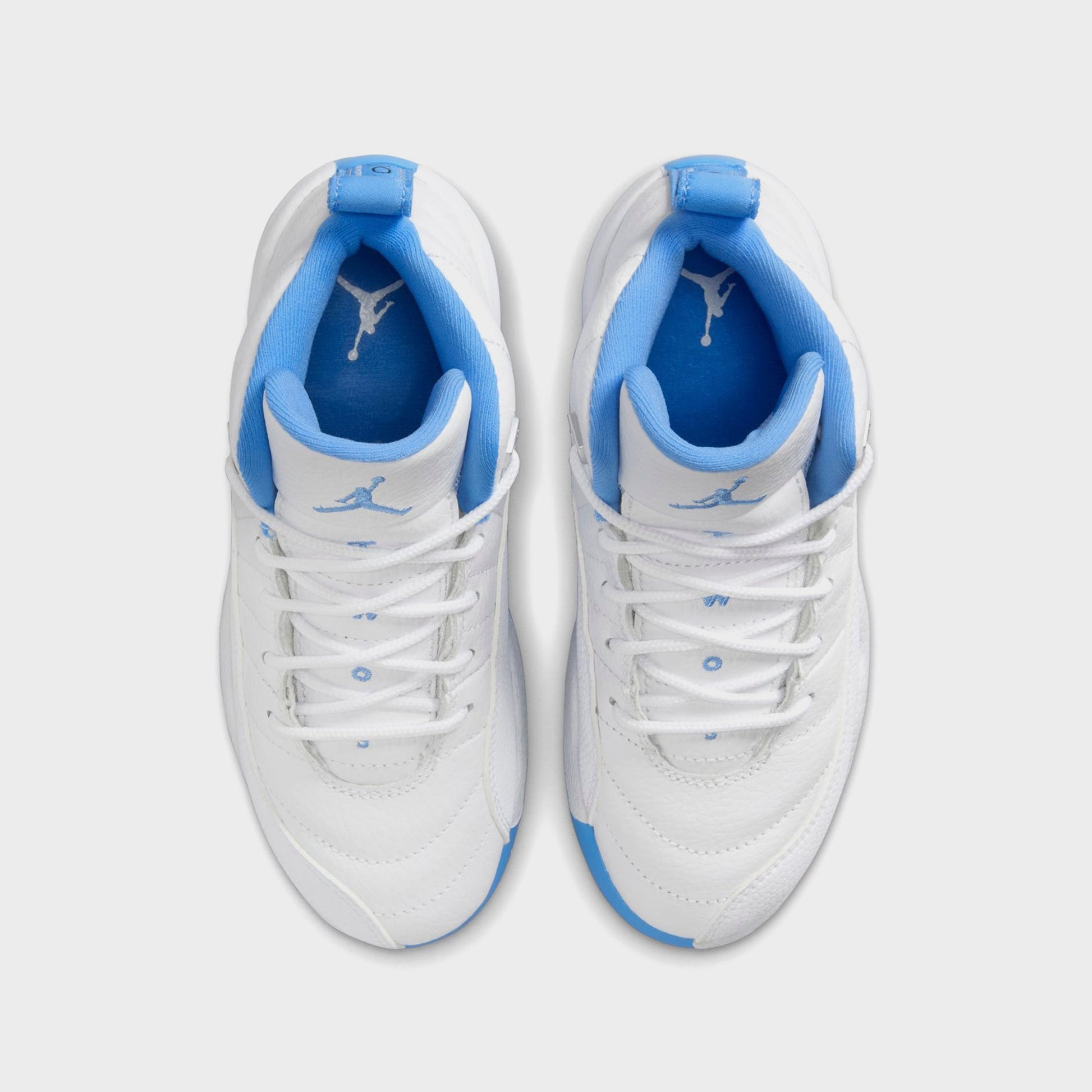 Kids Kith Jordan PS Jordan 12 Retro - White / Metallic Silver / University Blue
