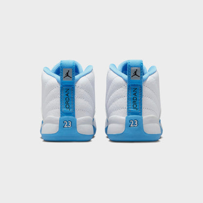 Kids Kith Jordan TD Jordan 12 Retro - White / Metallic Silver / University Blue