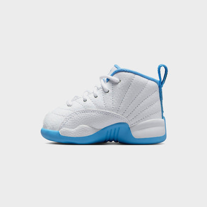 Kids Kith Jordan TD Jordan 12 Retro - White / Metallic Silver / University Blue