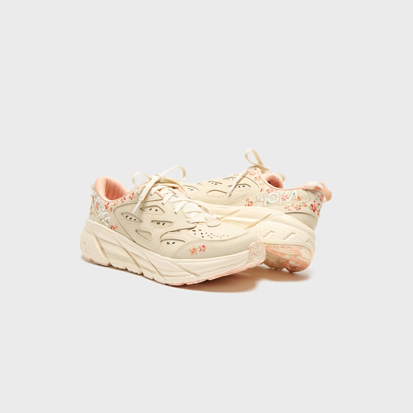 Men Kith HOKA Vibrant Bloom Clifton L - Vanilla / Dry Clay