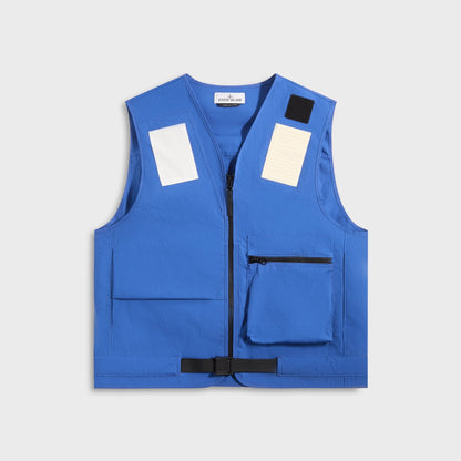 Men Kith Stone Island Vest - Blue Marine