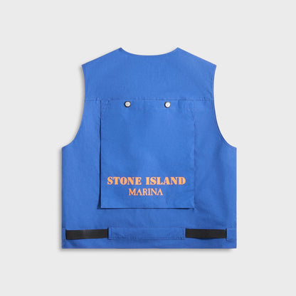 Men Kith Stone Island Vest - Blue Marine