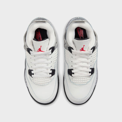 Kids Kith Nike PS Air Jordan 4 Retro - Summit White / Fire Red / Tech Grey / Bla