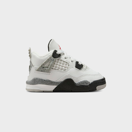 Kids Kith Nike TD Air Jordan 4 Retro - Summit White / Fire Red / Tech Grey / Bla