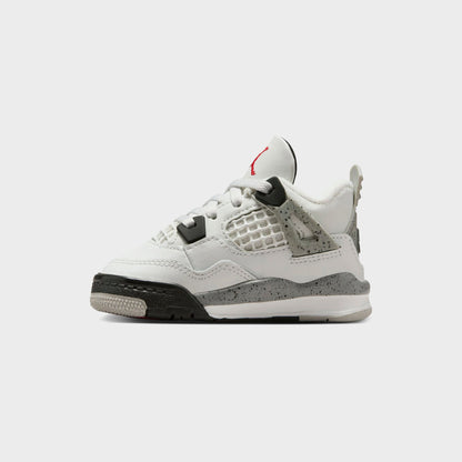 Kids Kith Nike TD Air Jordan 4 Retro - Summit White / Fire Red / Tech Grey / Bla