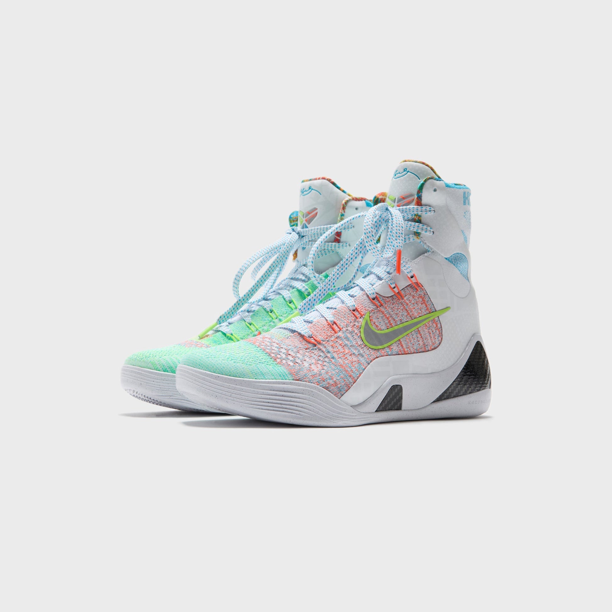 Men Kith Nike Kobe 9 Elite Protro - White / Reflective Silver / Chlorine Blue /