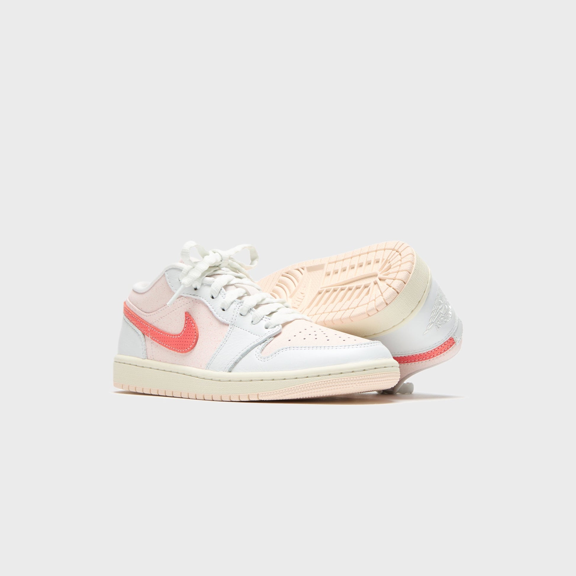 Women Kith Nike WMNS Air Jordan 1 Low SE - Summit White / Light Soft Pink / Sail