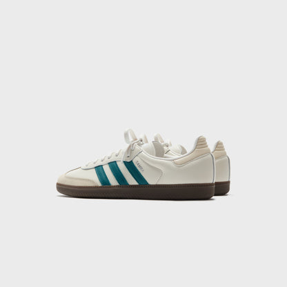 Women Kith adidas WMNS Samba OG - Cloud White / Legacy Teal / Wonder White