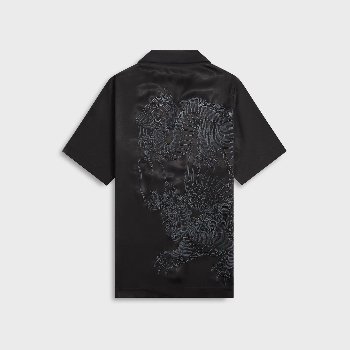 Men Kith Maharishi 6098 Tiger Dragon Camp Collar Shirt - Black