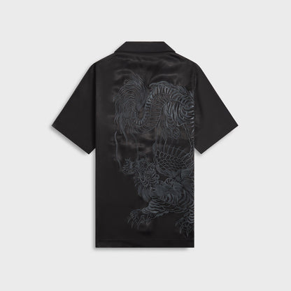 Men Kith Maharishi 6098 Tiger Dragon Camp Collar Shirt - Black