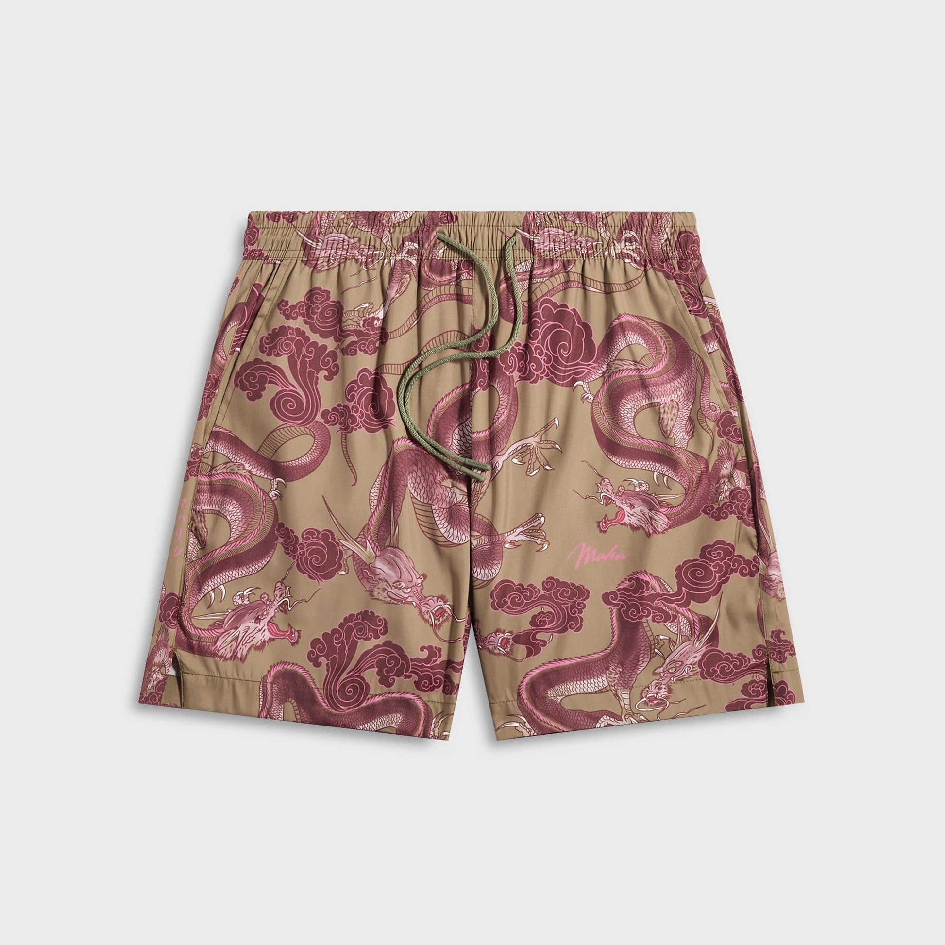 Men Kith Maharishi 1549 Dragon Swim Shorts - Olive