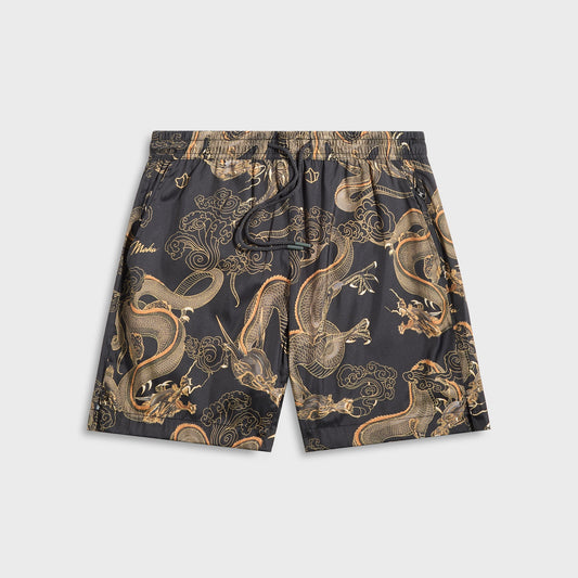 Men Kith Maharishi 1549 Dragon Swim Shorts - Black