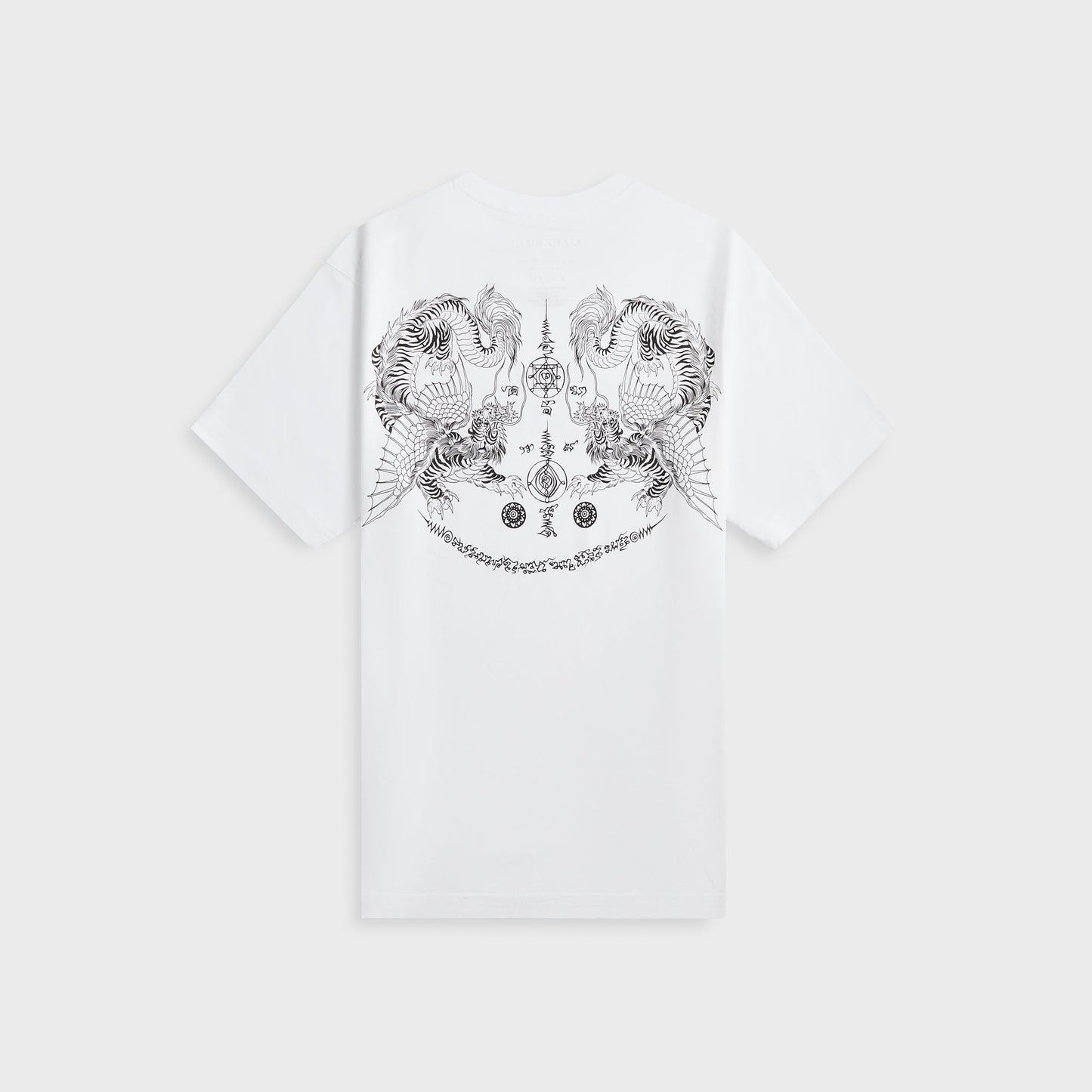 Men Kith Maharishi 1489 Muay Thai Tiger Dragon Tee - White