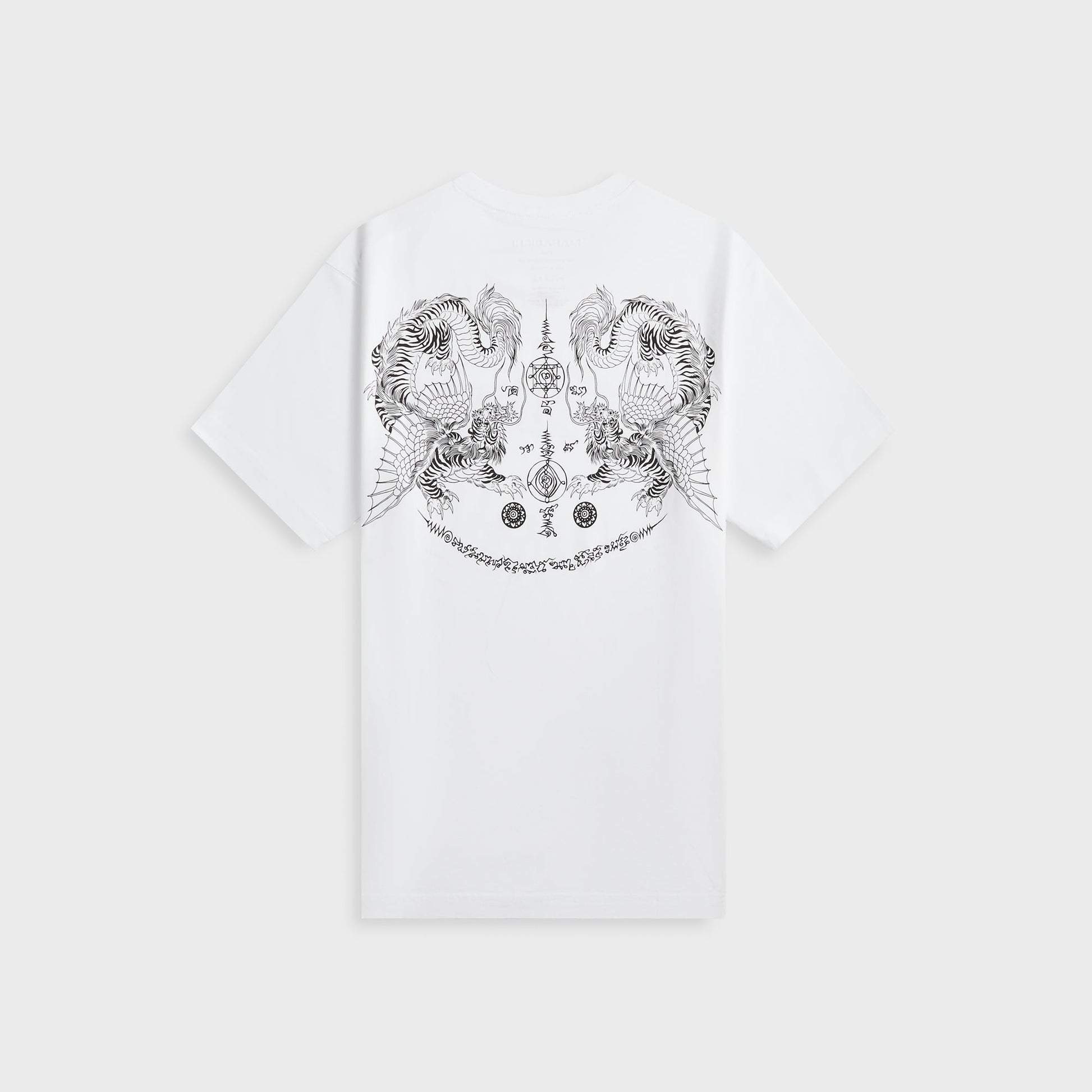 Men Kith Maharishi 1489 Muay Thai Tiger Dragon Tee - White