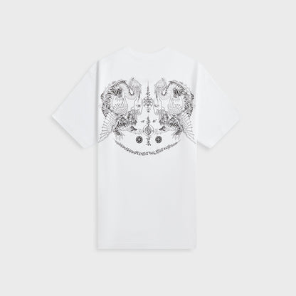 Men Kith Maharishi 1489 Muay Thai Tiger Dragon Tee - White