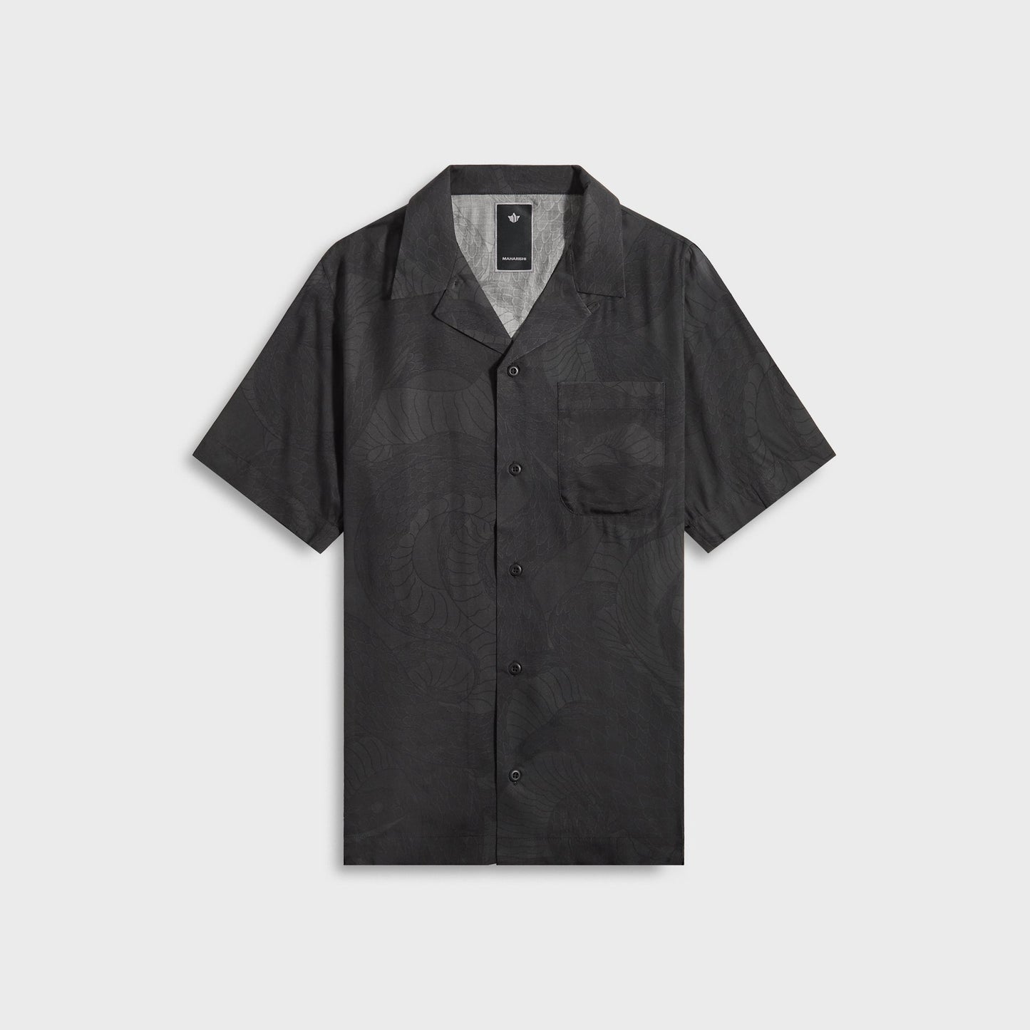 Men Kith Maharishi 1480 Snakeskin Summer Shirt - Subdued Night