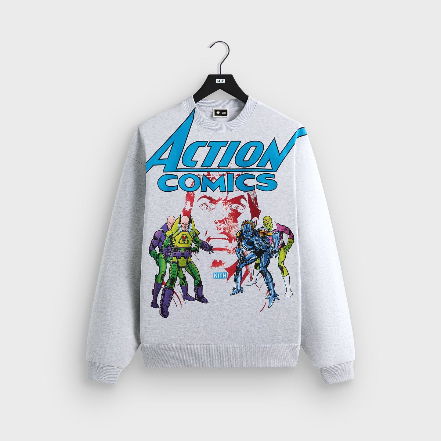 Men Kith Superman | Kith Action Comics Nelson Crewneck - Light Heather Grey